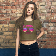 Load image into Gallery viewer, Women’s Crop Tee Summer Vibes-D-n-R Design
