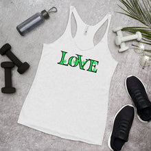 Load image into Gallery viewer, Women&#39;s Cannabis Racerback Tank, Weed Tank Top - Love Cannabis-D-n-R Design
