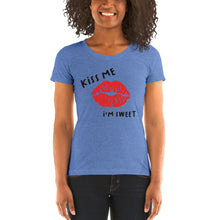 Load image into Gallery viewer, Ladies&#39; short sleeve t-shirt - Kiss Me-D-n-R Design
