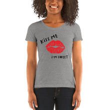 Load image into Gallery viewer, Ladies&#39; short sleeve t-shirt - Kiss Me-D-n-R Design
