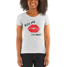 Load image into Gallery viewer, Ladies&#39; short sleeve t-shirt - Kiss Me-D-n-R Design
